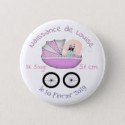 Girl birth badge with stroller