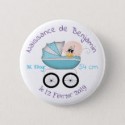 Badge de naissance garçon avec poussette