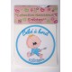 Baby boy on board sticker packaging