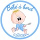 Baby boy on board sticker