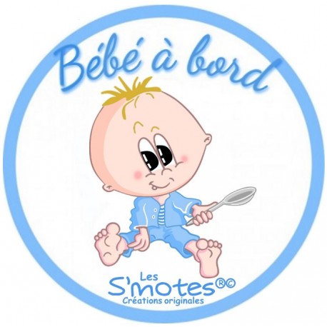 Sticker bébé à bord garçon