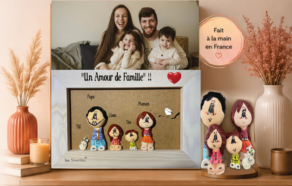 Portrait de famille Les S'motes — cadre personnalisé